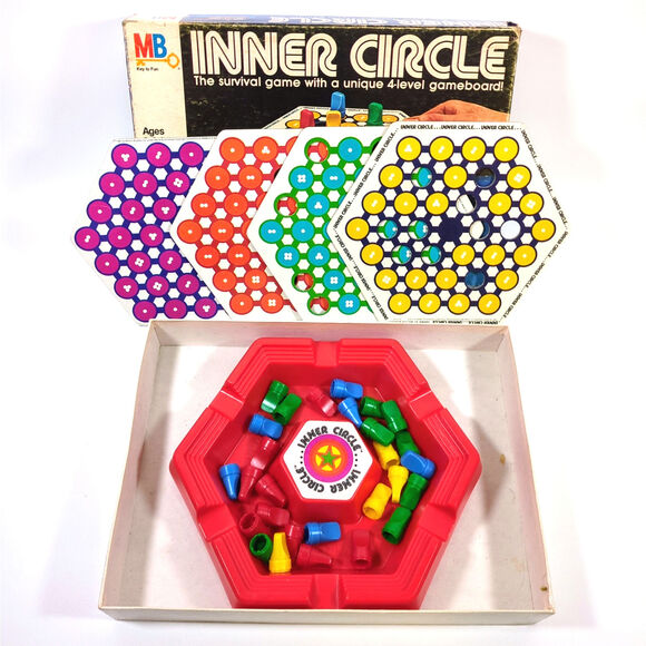 Vintage Inner Circle Strategy Board Game By Milton Bradley 1981 Complete - Picture 3 of 3